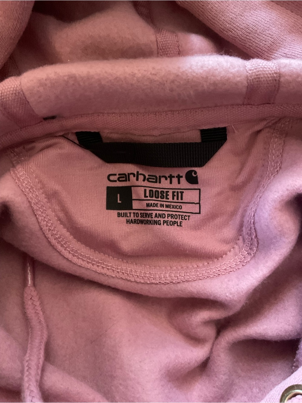 Carhartt Women's Pink Hooded Pullover Sweatshirt - Picture 7 of 7